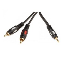 Rexant (17-4232) Шнур 3.5 Stereo Plug - 2RCA Plug  1.5М  (GOLD) 