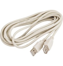 Rexant (18-1116) Кабель шт. USB-A – гн. USB-A, 2,4А, 3м, ПВХ, серый