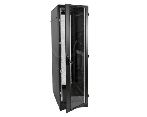 [Монтажное оборудование] ЦМО Шкаф телекоммуникационный напольный 42U (600x800) дверь стекло, цвет чёрный  (ШТК-М-42.6.8-1ААА-9005) (3 коробки)