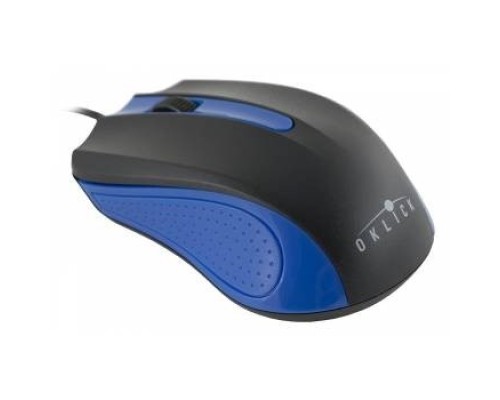[Мышь] Oklick 225M черный/синий Мышь оптическая (1200dpi) USB (3but) [288233]