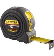 STAYER BlackMax 5м / 25мм рулетка в ударостойком полностью обрезиненном корпусе  и двумя фиксаторами [3410-05-25_z02]