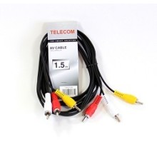Telecom Кабель соединительный (TAV7150-1.5M) 3xRCA (M) - 3xRCA (M), стерео, аудио, 1.5м [6926123462812/6926123464090]