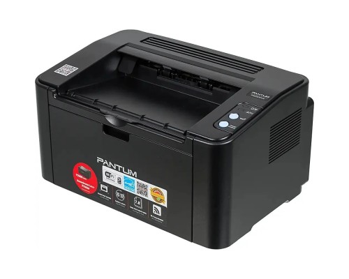 [Pantum] Pantum P2500W Принтер, Mono Laser, A4, 22стр/мин, 1200x1200 dpi, 128MB RAM, лоток 150 листов, USB, RJ45, Wi-Fi, черный корпус