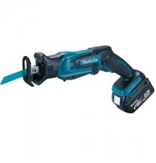 Makita DJR185RME Пила сабельная аккумуляторная [DJR185RME] {18В,2х4Ач Li-ion,0-3000об\м,ход-13мм,рез-50мм,1.5кг,чем,подсв,н-р пилок}