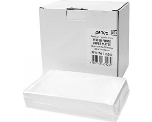 [фотобумага] Perfeo PF-MTA6-230/500  Бумага Perfeo матовая 500л, 10х15 230 г/м2 