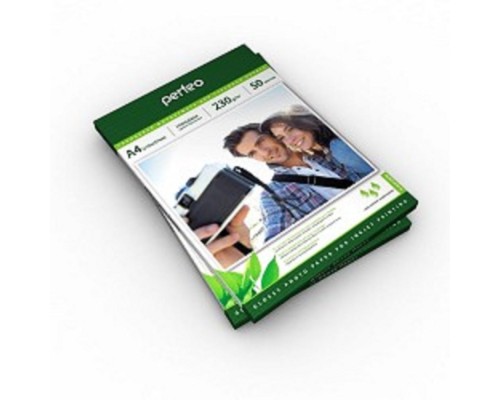 [фотобумага] Perfeo PF-GLA4-230/50  Бумага Perfeo глянцевая 50л, А4 230 г/м2