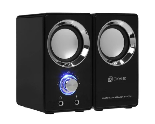 [Колонки Oklick] Oklick OK-116 2.0 черный 6Вт портативные