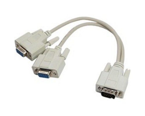 [Переходник] Rexant (17-6834) Переходник шт.VGA - 2гн.VGA (провод) серый