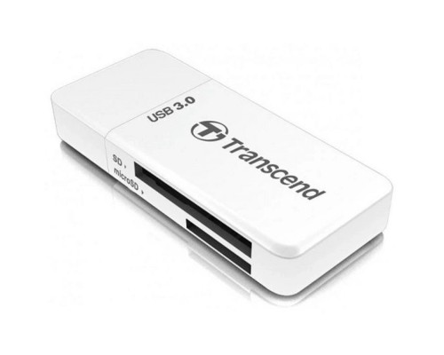 [Устройство считывания] Внешний картридер USB 3.0 Multi-Card Reader F5 All in 1 Transcend [TS-RDF5W] White