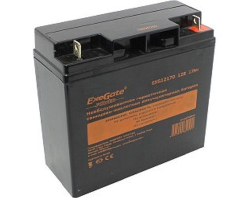 [батареи] Exegate EP160756RUS Аккумуляторная батарея GP12170 (12V 17Ah, клеммы F3 (болт М5 с гайкой))