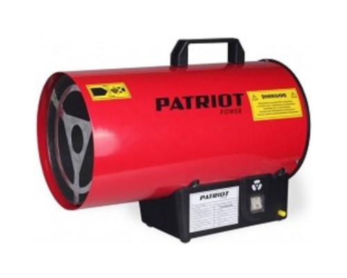 [Тепловые пушки] Калорифер газовый PATRIOT GS 12 [633445012] {Мощн. 12 кВт;Эл.двиг.: 25 Вт - 220 Вольт;  Тип газа: пропан/бутан; Расход: 0.71 кг/час; Вес: 4.4 кг; Редуктор и шланг в комплекте}