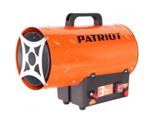 [Тепловые пушки] Калорифер газовый PATRIOT GS 16 [633445020] {Мощн. 16 кВт;Эл.двиг.: 25 Вт - 220 Вольт;  Тип газа: пропан/бутан; Расход: 0.9 кг/час; Вес: 4.4 кг; Редуктор и шланг в комплекте}