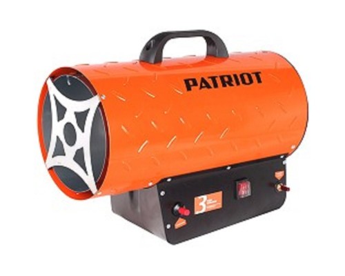 [Тепловые пушки] Калорифер газовый PATRIOT GS 30 [633445022] {Мощн. 30 кВт;Эл.двиг.: 70 Вт - 220 Вольт;  Тип газа: пропан/бутан; Расход: 1.98 кг/час; Вес: 6.8 кг; Редуктор и шланг в комплекте}