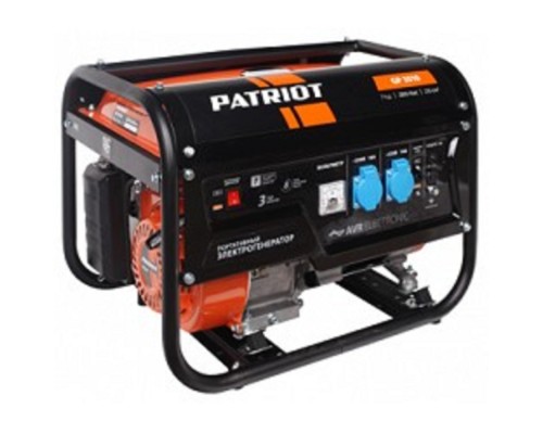 [Генераторы] Генератор бензиновый PATRIOT  GP 3510 [474101535] {Двигатель: 4т, OHV, АИ-92, 210 сс, 7.0 л.с;  Мощность ном/макс: 2.5/2.8 кВт; Объём бака: 15 л; Розетки: 2 евро 16А;Вес: 41 кг;}