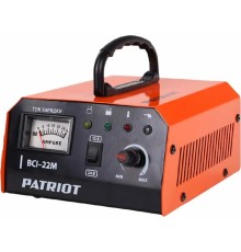 Зарядное устройство PATRIOT BCI-22M [650303425] {Вход.напр. 1ф - 220В ±15%; потреб.мощ 0,7/0,99 кВА; напряжен.зарядки 12/24В; ток зарядки макс. 20/15А; емк.бат. 10-400/10-270 А/ч; вес 1,4 кг.}