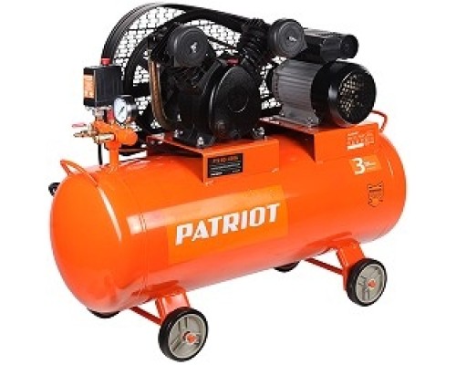 [Компрессоры, Пневматическое оборудование] PATRIOT Expert Компрессор поршневой ременной [525306312] { PTR 80-450A, 450 л/мин, 10 бар, 2200 Вт, 80 л, быстросъемный 1/4