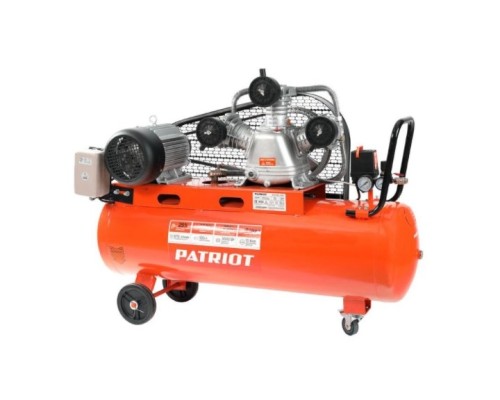 [Компрессоры, Пневматическое оборудование] PATRIOT Expert Компрессор поршневой ременной [525306330] { PTR 100-670, 670 л/мин, 10 бар, 3000 Вт, 100 л, быстросъемный 1/4