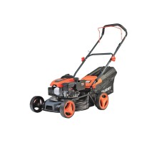 PATRIOT PT 41LM Газонокосилка бензиновая [512109002] {Рабочий объем 123сс, мощность 3.5л.с., раб шир 42см, регул. высоты 30-75мм прорезин. колеса 152-178мм, травосбор.  40л, функц. мульчир.}