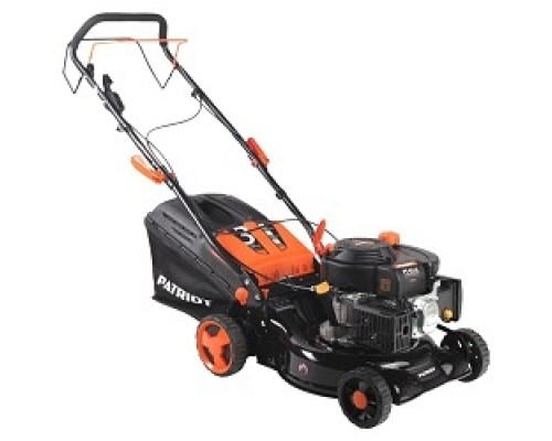 [Газонокосилка] PATRIOT PT 42LS Газонокосилка бензиновая [512109004] {Рабочий объем 123сс, мощность 3.5л.с., рабочая ширина 42см, регул. высоты 30-75мм  прорезин. колеса 152-178мм, травосбор. 40л, функц. мульчир.}