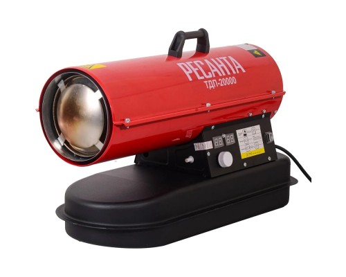 [Тепловые пушки] Ресанта ТДП-20000 [67/1/9] Тепловая дизельная пушка { дизельная, 220В, 20кВт, 621 м3/час, расход 1,95 кг/час, 900x470x540, 22 кг }