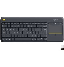 920-007147 Logitech Клавиатура K400 Wireless Touch Plus USB RTL заводская гравировка RU/LAT