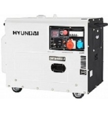 HYUNDAI [DHY 8000SE-3] Генератор дизельный { двигатель HYUNDAI D500-Е,4-х такт, 12 л.с.,430см3, max 6,0 кВт/nom 5,5кВт, 230В/50Гц, запуск ручной/электро, 158 кг } 