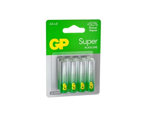 [Батарейка] GP 15A-CR8 96/960 Super Alkaline G-Tech (8 шт в уп-ке) (GP15AA21-2CRSBC8)