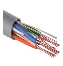 PROconnect (01-0043-3-100) Кабель витая пара омедненный, U/UTP, CCA, CAT 5e, PVC, 4PR, 24AWG, INDOOR, SOLID, серый, 100м