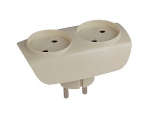 [ЭРА Удлинители бытовые, Сетевые фильтры] ЭРА Б0017017 Разветвитель SP-2-I сл. кость 2гн, без заземл