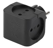 ЭРА Б0008207 Разветвитель SP-4-B чёрный 4гн, без заземл