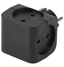 ЭРА Б0008207 Разветвитель SP-4-B чёрный 4гн, без заземл