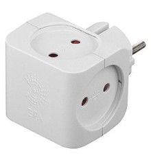 ЭРА Б0005103 Разветвитель SP-4-W белый 4гн, без заземл