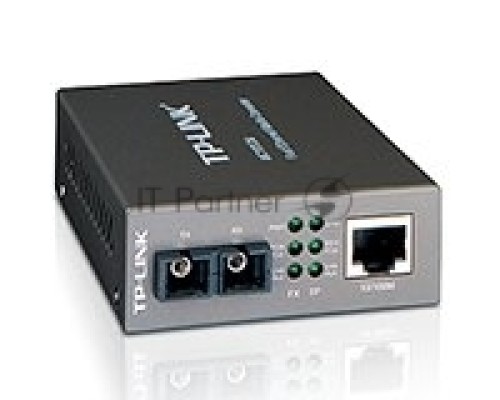 Медиаконвертер TP-Link SMB MC100CM 10/100Mbps RJ45 to 100Mbps multi-mode SC fiber Converter, Full-duplex,up to 2Km, switching power adapter, chassis mountable