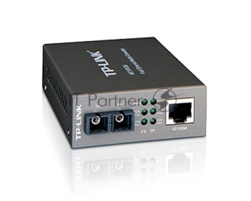 Медиаконвертер TP-Link SMB MC100CM 10/100Mbps RJ45 to 100Mbps multi-mode SC fiber Converter, Full-duplex,up to 2Km, switching power adapter, chassis mountable