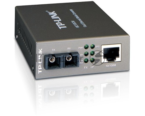 Медиаконвертер TP-Link SMB MC100CM 10/100Mbps RJ45 to 100Mbps multi-mode SC fiber Converter, Full-duplex,up to 2Km, switching power adapter, chassis mountable