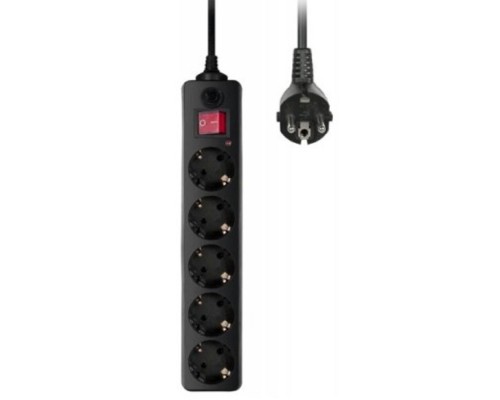 [Сетевые фильтры] BURO Сетевой фильтр, 5 розеток, 3 метра, (500SH-3-B), черный (коробка) {992293}