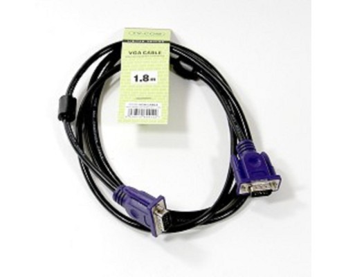 [кабели] TV-COM Кабель соединительный (QCG120H-1.8M) SVGA (15M/M) 1,8m 2 фильтра [6939510844122]