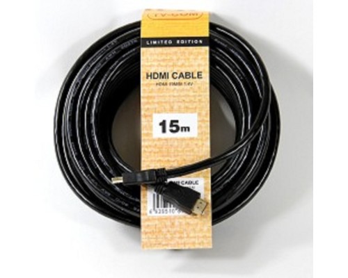 [кабели] TV-COM Кабель цифровой (CG150S-15M) HDMI19M to HDMI19M, V1.4+3D, 15m [6939510810844]