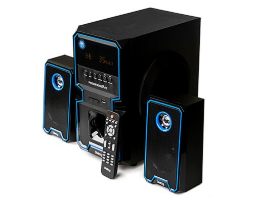 [Колонки] Dialog Progressive AP-222B BLACK - акустические колонки 2.1, 30W+2*10W RMS, Bluetooth, USB+SD reader