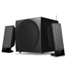 MICROLAB M-300U 2 колонки+сабвуфер дерево чёрные (38W RMS), FM-тюнер