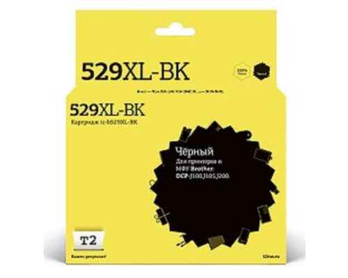 [Расходные материалы] T2 LC-529XL-BK Картридж (IC-B529XL-BK) для Brother DCP-J100/J105/J200, черный