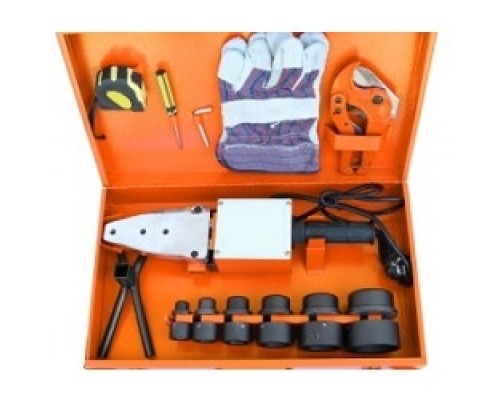 [Сварочное оборудование, Инверторы] PATRIOT PW 205 Аппарат для сварки пластиковых труб [170302010] { 2000W, 6 насадок, резак для труб,  перчатки, рулетка, кейс металл.}