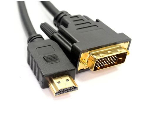 [Кабели HDMI / DVI / DP] Bion Кабель HDMI - DVI-D 19M/19M, двунаправленный, экран, позолоченные контакты, 1.8 м, черный [BXP-CC-HDMI-DVI-018]