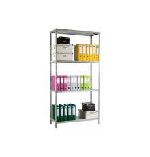 Стеллаж MS 200KD/100x50/4 (Размеры внешние (ВхШхГ) 2000х1000х500 мм, 4 полки, с разборной стойкой) [S24099245402]