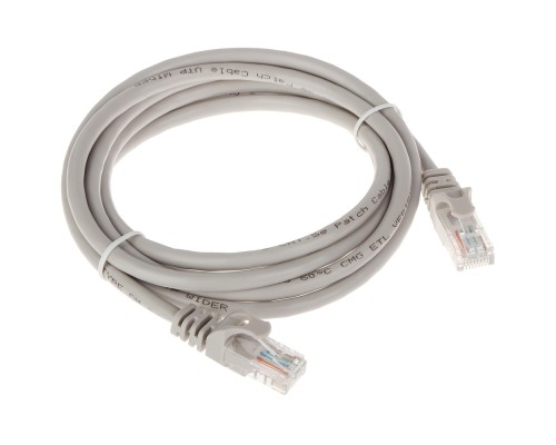 [патч-корды] Патч-корд Bion [BPC-U5E101-1.5M] U/UTP, Cat.5e, AWG 26 (7/0,16мм), CCA, многожильный, PVC, 1,5м, серый