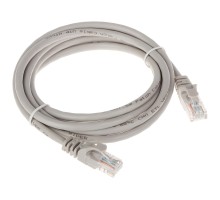 Патч-корд Bion [BPC-U5E101-10M] U/UTP, Cat.5e, AWG 26 (7/0,16мм), CCA, многожильный, PVC, 10м, серый