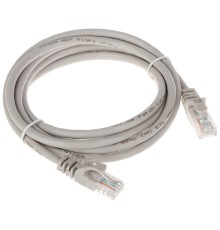 Патч-корд Bion [BPC-U5E101-2M] U/UTP, Cat.5e, AWG 26 (7/0,16мм), CCA, многожильный, PVC, 2м, серый