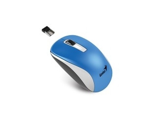 [Мышь] Genius Мышь NX-7010 White/Blue { оптическая, 800/1200/1600 dpi, радио 2,4 Ггц, 1хАА, USB} [31030114110]