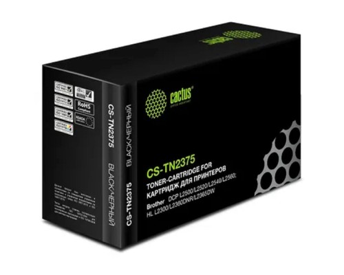 [расходные материалы] CACTUS  TN-2375 Тонер-картридж [CS-TN2375] черный для Brother DCP L2500/L2520/L2540/L2560 (2600стр.)