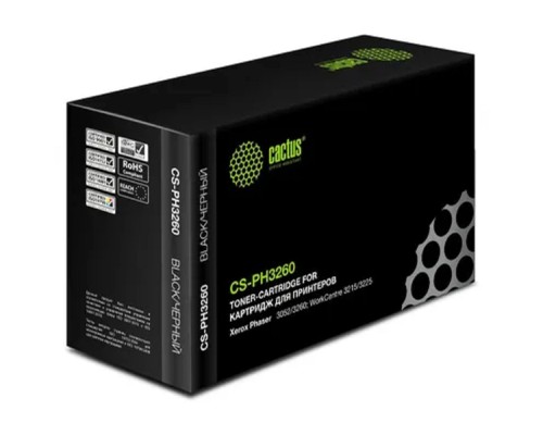 [расходные материалы] CACTUS  CS-PH3260  Тонер Картридж  черный для Xerox Phaser 106R02778   3052/3052NI/3260 (3000стр.)